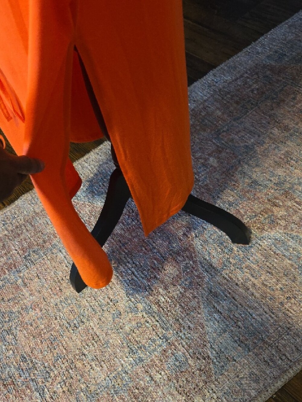 Source Unknown Orange Drawstring Waist Maxi Dress - Picture 2 of 4